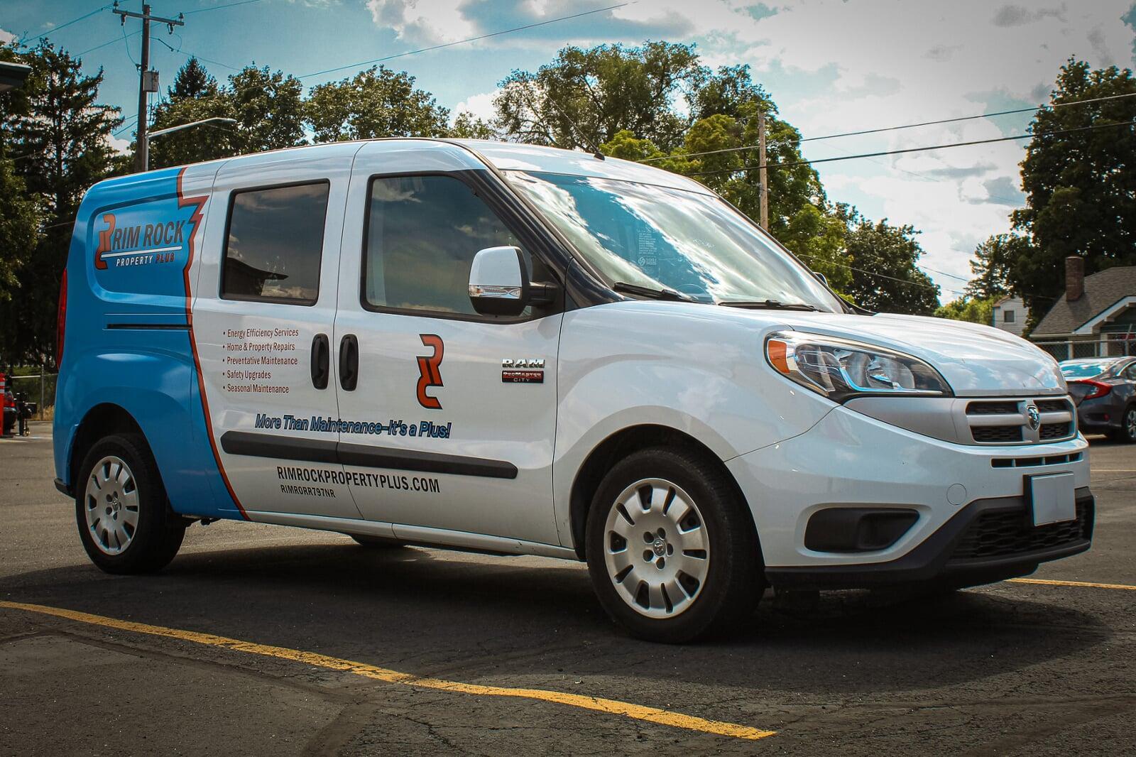 Close up example of custom printed fence slats installed on chain link fence